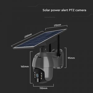 Solar Camera PTZ 4G 2MP με ανιχνευτή με μαύρο σώμα 11615