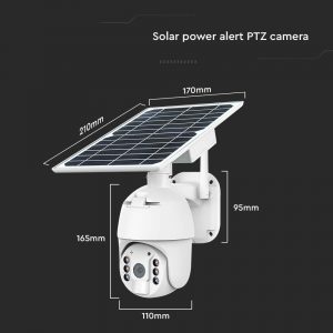 Solar Camera PTZ WiFi 2MP με ανιχνευτή με λευκό σώμα 11618