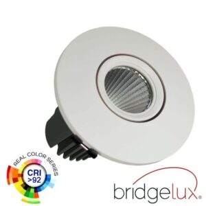 LED φωτιστικό οροφής χωνευτό κινητό Στρόγγυλο Bridgelux Chip SMD 15W 3000K White 130lm/W