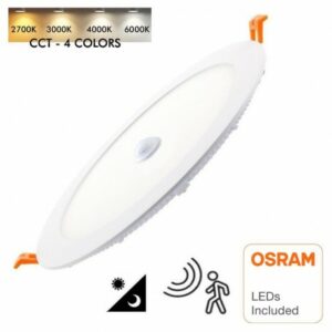 LED φωτιστικό οροφής χωνευτό Στρογγυλό Osram SMD 24W CCT 120lm/W Με ανιχνευτή κίνησης και ρύθμιση χρόνου