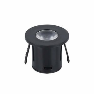 OPTONICA Στρογγυλό Σποτ με Ενσωματωμένο LED και Θερμό Λευκό Φως σε Μαύρο χρώμα 3296