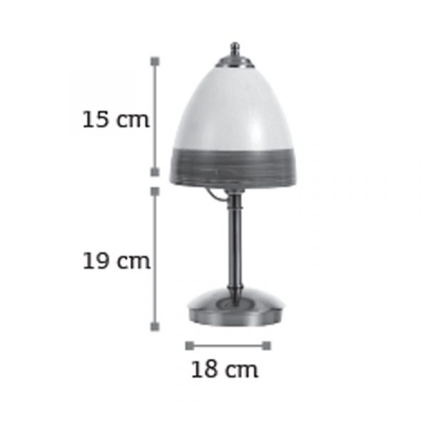 InLight Επιτραπέζιο φωτιστικό από νίκελ ματ μέταλλο και λευκό γυαλί (3432-Λευκό)