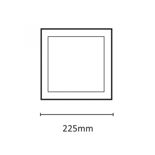 InLight LED Slim Panel 20watt Τετράγωνο 6500Κ Ψυχρό Λευκό (2.20.01.3)