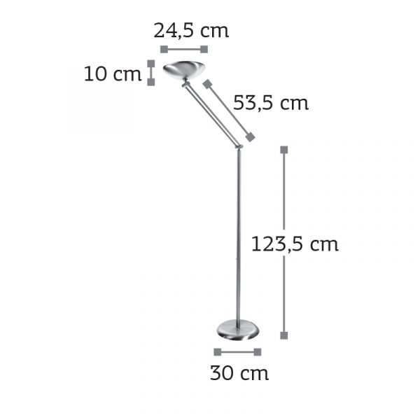 InLight Επιδαπέδιο φωτιστικό από νίκελ ματ μέταλλο (45017-Χρυσοτηρίου-Νίκελ Ματ)