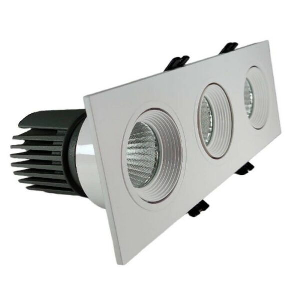 LED φωτιστικό οροφής χωνευτό κινητό Τετράγωνο Bridgelux Chip SMD 45W 4000K White 130lm/W