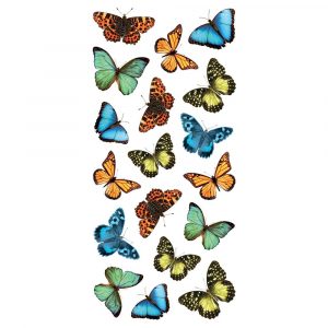 Colourful Butterflies αυτοκόλλητα τοίχου βινυλίου 31 x 15εκ. S 59455