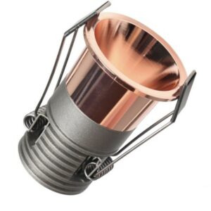 LED φωτιστικό οροφής χωνευτό Στρογγυλό Bridgelux Chip SMD 5W CCT Rose Gold 115lm/W