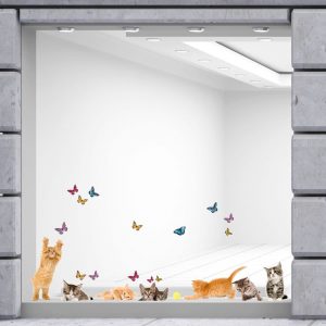 Cats αυτοκόλλητα βινυλίου για τζάμι 34 x 15εκ. M 64001