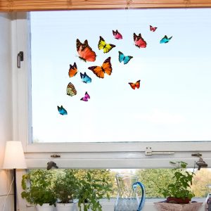 Butterflies αυτοκόλλητα βινυλίου για τζάμι 34 x 15,5εκ. S 69002