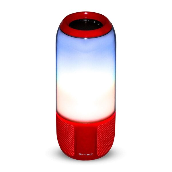 Επιτραπέζιο φωτιστικό ηχείο RGB Bluetooth με USB & TF Κάρτα, σώμα κόκκινο 8571