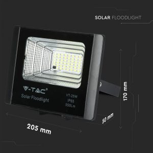 LED ηλιακός προβολέας 12W Φυσικό λευκό 4000K Μαύρο σώμα 8573