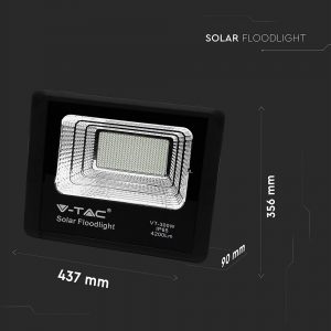 LED ηλιακός προβολέας 50W Φυσικό λευκό 4000K Μαύρο σώμα 8578