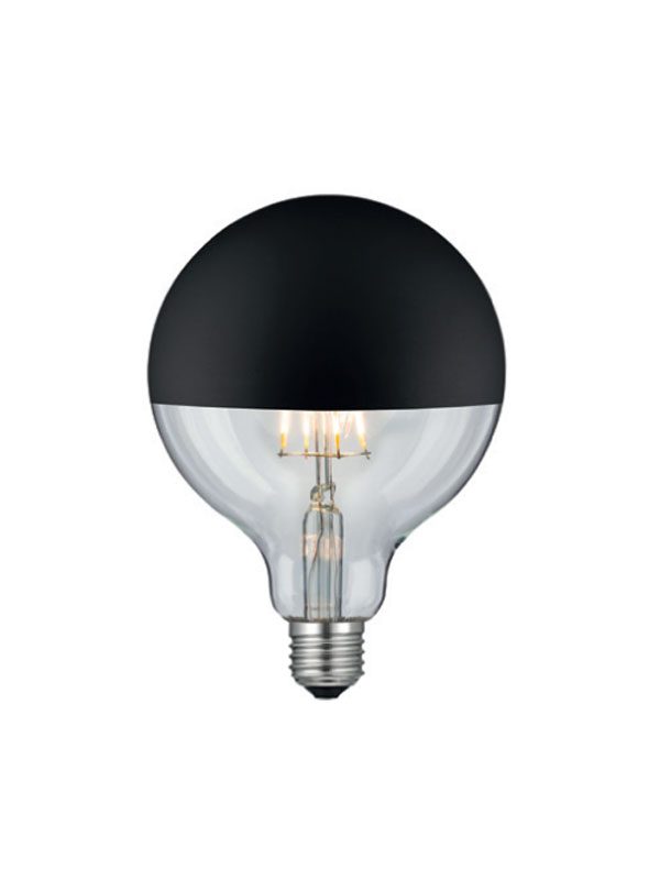 Filament LED Half Black Globe Ø125 Ε27 Dimmable