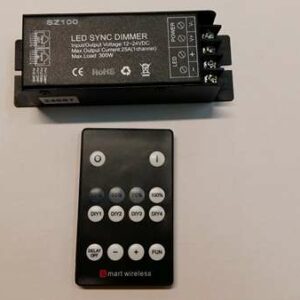 Power Dimmer RF με τηλεχειριστήριο 12V 24V 300W DMX