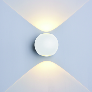 LED Επίτοιχο Φωτιστικό Λευκό Στρογγυλό 6W Θερμό Λευκό 7493 Optonica