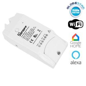 SONOFF POW R2 Wireless Remote Control Switch Smart Home Power Monitor Current Tester – Ασύρματος Έξυπνος Διακόπτης Μετρητής Τάσης Ρεύματος και Κατανάλωσης WiFi 15 Ampere GloboStar 48461